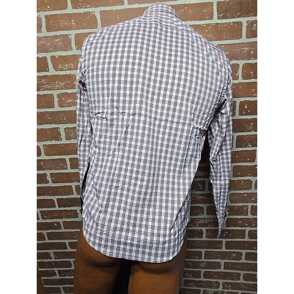 UNTUCKit Men's Shirt XS Slim Fit Long Sleeve Button-up Red / Black Gingham Dad - Picture 9 of 10